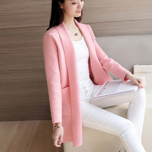 Load image into Gallery viewer, DRL Women's Autumn Winter Cardigan Sweater and Long Sections Wool Sweaters Slim Tight Bottoming Knitted Cardigans