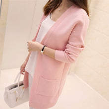 Load image into Gallery viewer, DRL Women's Autumn Winter Cardigan Sweater and Long Sections Wool Sweaters Slim Tight Bottoming Knitted Cardigans