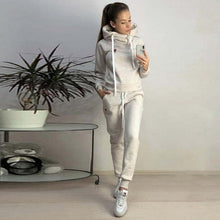 Load image into Gallery viewer, 2019 Autumn Winter Female Two Piece Sets Tracksuit For Women Long Sleeve Jackets And Pants Two Piece Set Warm Outfits Women Suit